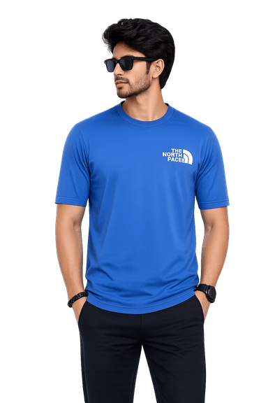 Men's Oversized Graphic Printed Round Neck Half Sleeve Casual Cotton Blend T-Shirt