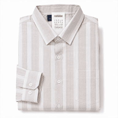 Men's Beige Vertical Striped Full Sleeve Casual Cotton Blend Shirt | Regular Fit | Stylish Formal & Casual Wear