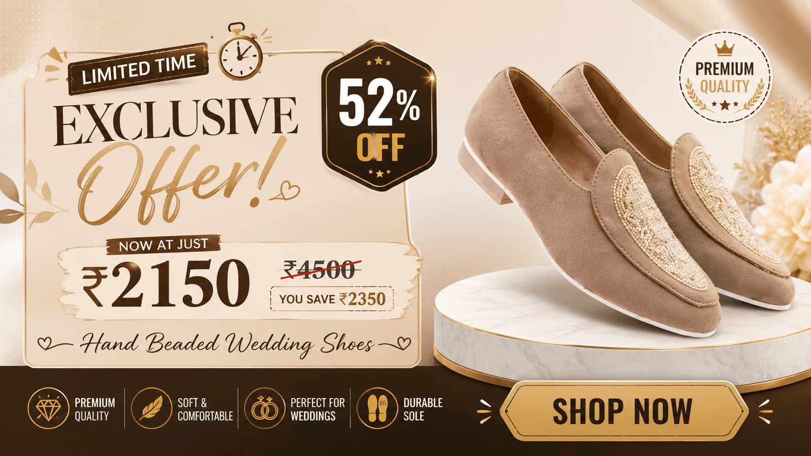Hand Beaded Wedding Shoes